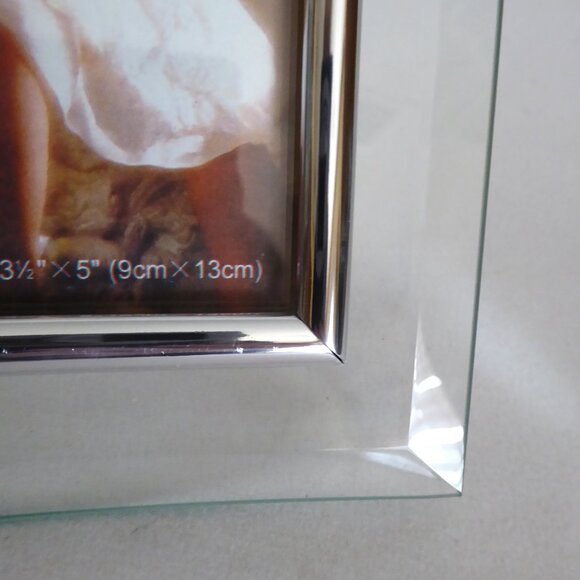 NEW 13” x 7” CURVED BEVELLED SILVER & GLASS COLLAGE PHOTO FRAME - Picture 12 of 12